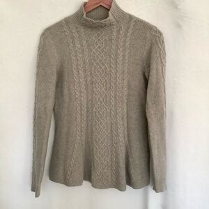 Ralph Lauren Women's Cable Knit Sweater Lambswool & Angora Classic Luxury Sz XS